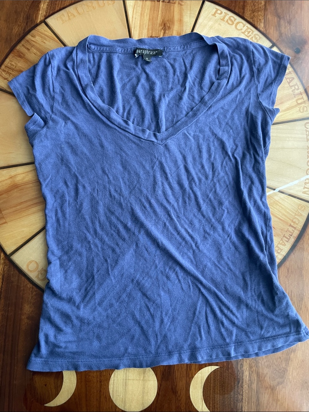 Y2K Wide V Neck T-shirt 50% Cotton 50% Modal